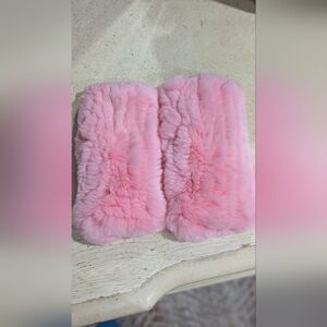 Soft Pink Fur Hand Warmers